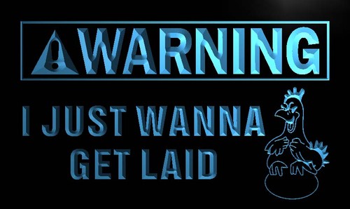 Warning I just Wanna get Laid Neon Light Sign
